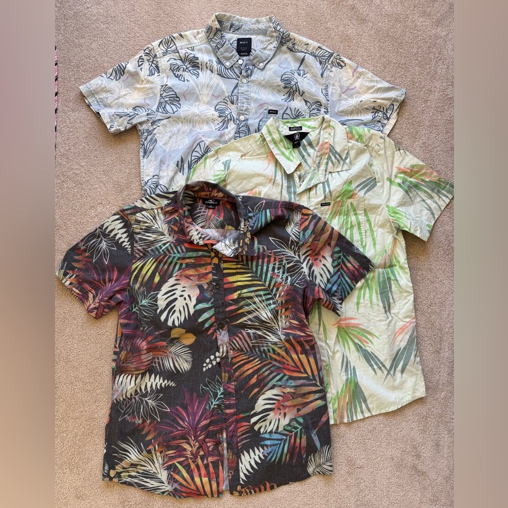 Oneill / Volcom / RVCA aloha shirt bundle